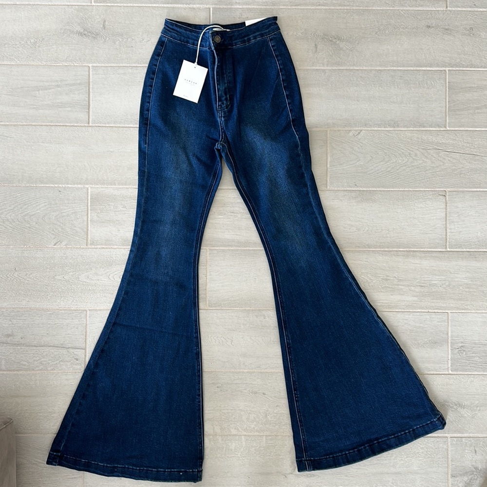 KANCAN LA Bell Bottom 2 Pocket Denim Jeans